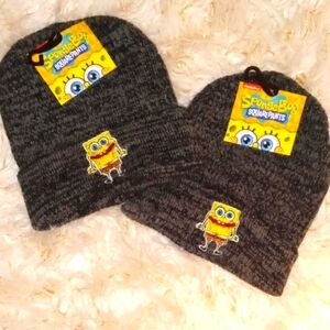 2 for $10! SpongeBob SquarePants (youth/adult) NWT warm grey classic  beanie